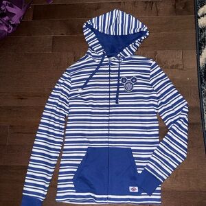 Disney Cruise Line Minnie Mouse Nautical Blue and White Hoodie